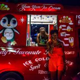 Andrew Esiebo, Mobile ice-cream vendor at the annual Gidifest culture and music festival on the Elegushi beach in Lagos.